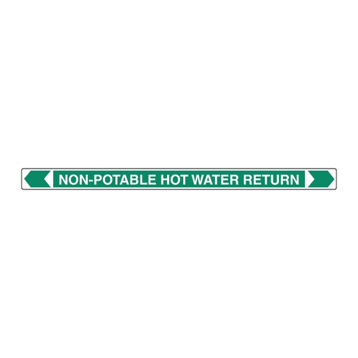 [22AFPMK166] *PO* Pipe Marker ;- Non-Potable Hot Water Return 25mm x 380mm(G)