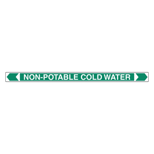 [22AFPMK169] *PO* Pipe Marker ;- Non-Potable Water 75mm x 400mm(G)