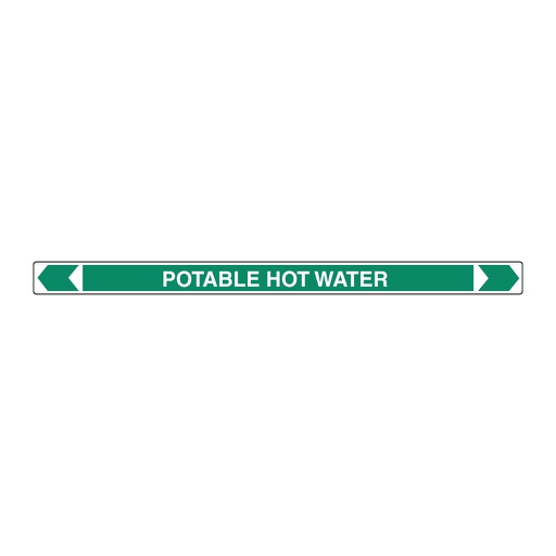 [22AFPMK172] *PO* Pipe Marker ;- Potable Hot Water 25mm x 380mm(G)
