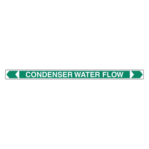 [22AFPMK176] Pipe Marker ;- Condenser Water Flow 40mm x 400mm(G)