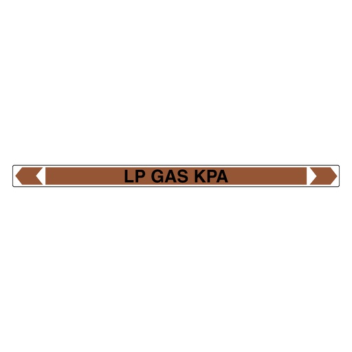 [22AFPMK324] *PO* Pipe Marker ;- LP Gas KPA 25mm x 380mm(B)
