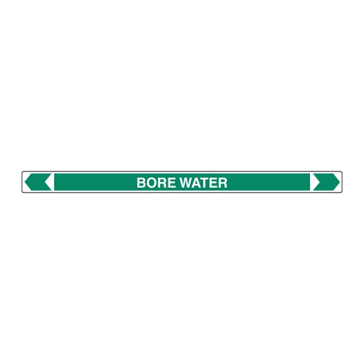 [22AFPMKSP4] *PO* Pipe Marker ;- Bore Water (Green) 25mm x 380mm