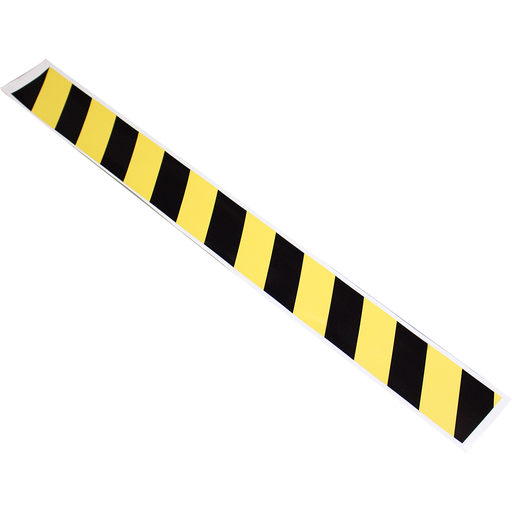 [22AFPMKSP8] Pipe Marker ;- Gas Diagonal Yellow &amp; Black 75mm x 1Metre