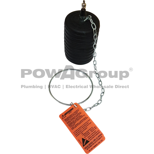 [26TESTPLUG100] Pneumatic Test Plug / Ball - 87-108mm (Suits 90 &amp; 100mm DWV) - 9.1 Head Pressure, Requires 30psi (2.1bar) Inflation Pressure