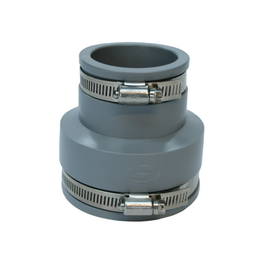 [26PIPERERED04032] [SPECIAL ORDER] Pipe Repair Plumbquick Reducer 40mm-32mm Rubber + 316 Stainless Clamp