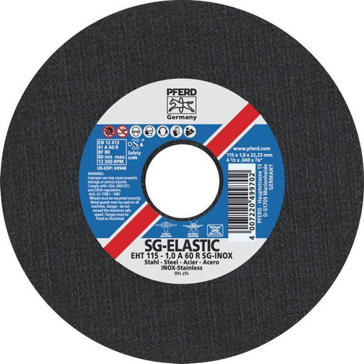 [13CDT115P] Premium Cutting Disc Ultra Thin PFERD 115mm x 1mm