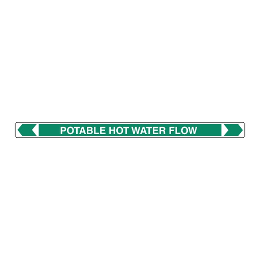 [22AFPMK172F25] *PO* Pipe Marker ;- Potable Hot Water Flow 25mm x 380mm(G)