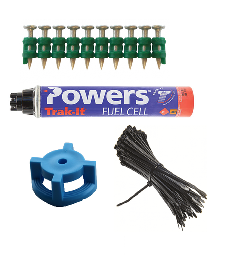 [20C5CPD17SH] Iccons GT-6 Cable Mount Contractors Pack Including 1000 x 17mm Step Hardened Pins + 1000 x 4.8 x 200mm Cable Ties + 1000 x Blue Donuts 1x GT-6 Fuel Cell
