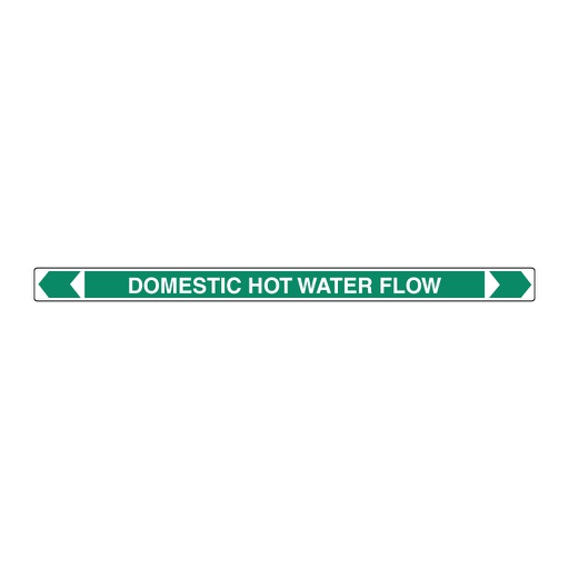 [22AFPMK024F] *PO* Pipe Marker ;- Domestic Hot Water Flow 25mm x 380mm(G)