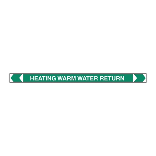 [22AFPMKHWWR25] *PO* Pipe Marker ;- Heating Warm Water Return 25mm x 380 (G)